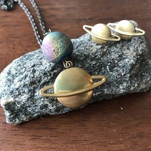 Planet Necklace and Earring Set